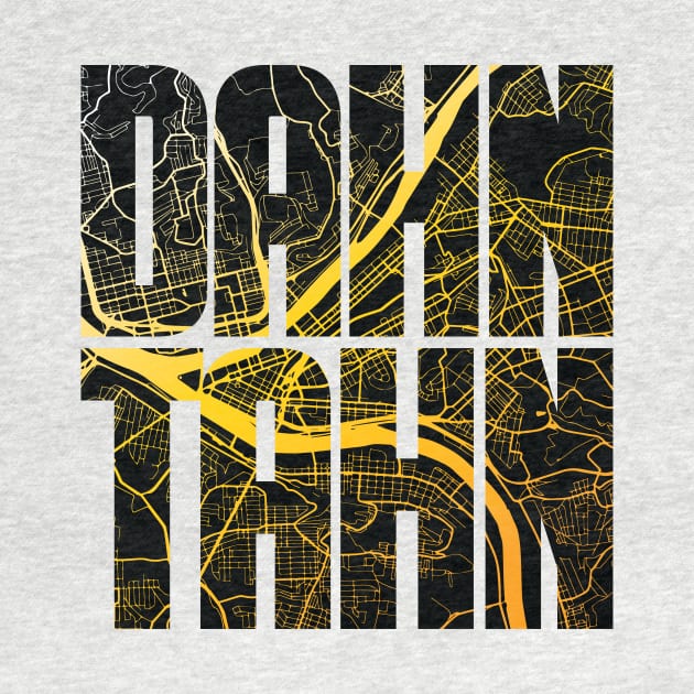 Dahn Tahn Pittsburgh City Map by polliadesign